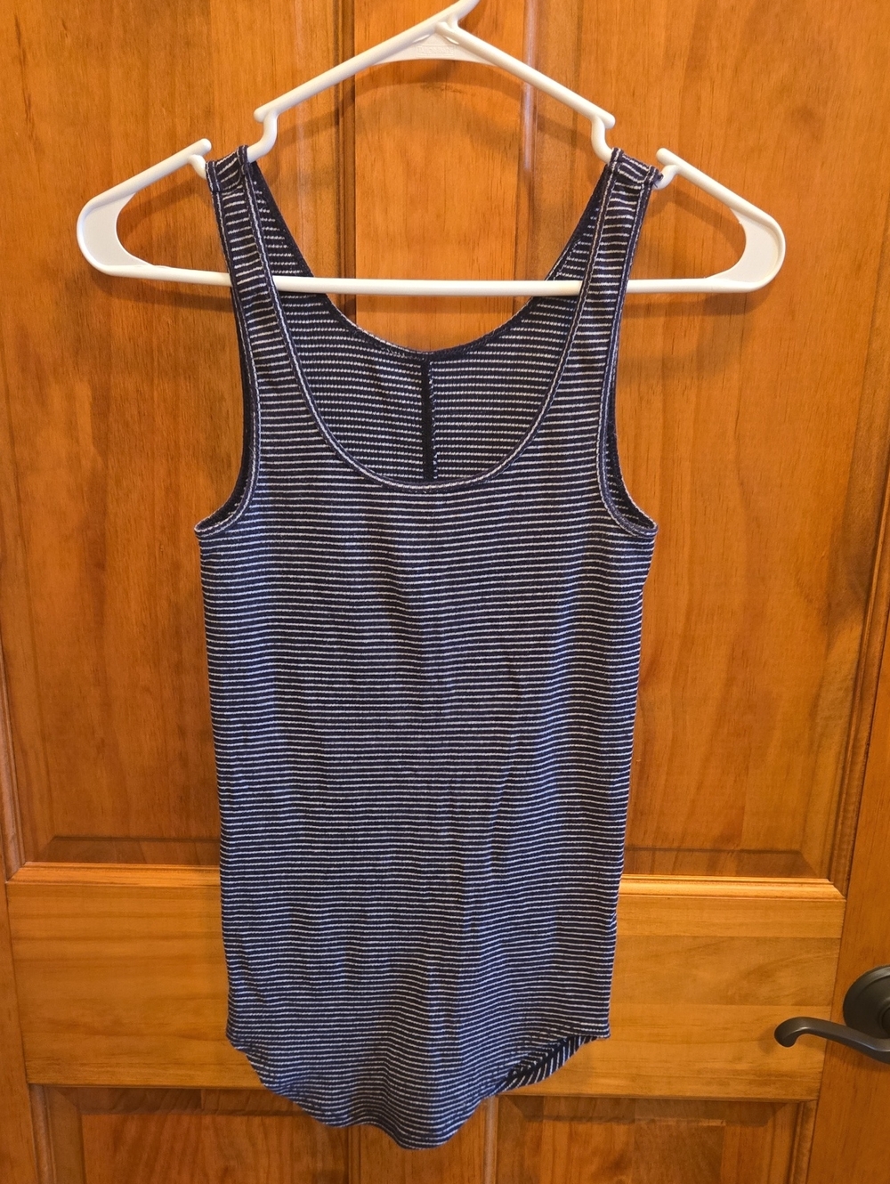 GAP Navy and White Striped Tank Top